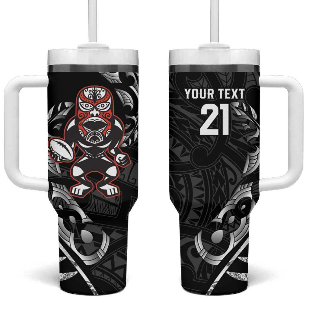 New Zealand Indigenous-Maori Rugby Custom Stanley Quencher 40oz Stainless Steel Tumbler With Handle