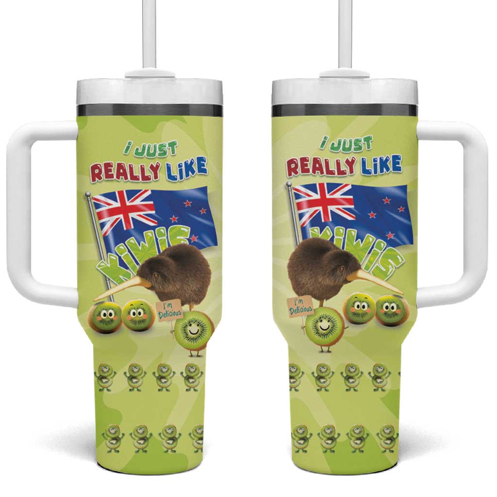 New Zealand Kiwi Custom Stanley Quencher 40oz Stainless Steel Tumbler With Handle