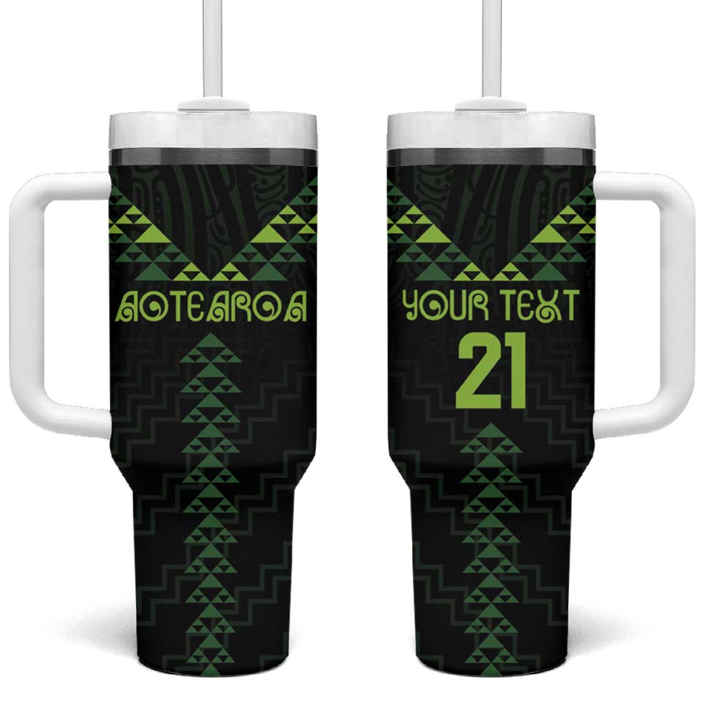  New Zealand Maori Koru Koiri Motif Custom Stanley Quencher 40oz Stainless Steel Tumbler With Handle