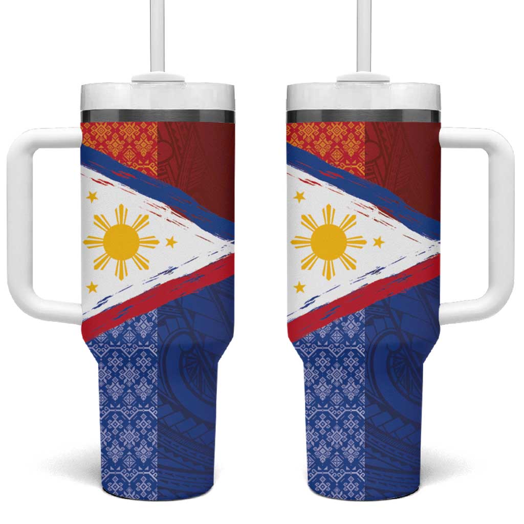 Philippines National Flag Day Custom Stanley Quencher 40oz Stainless Steel Tumbler With Handle