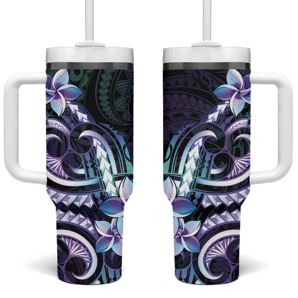 Polynesian Art Tattoo Custom Stanley Quencher 40oz Stainless Steel Tumbler With Handle