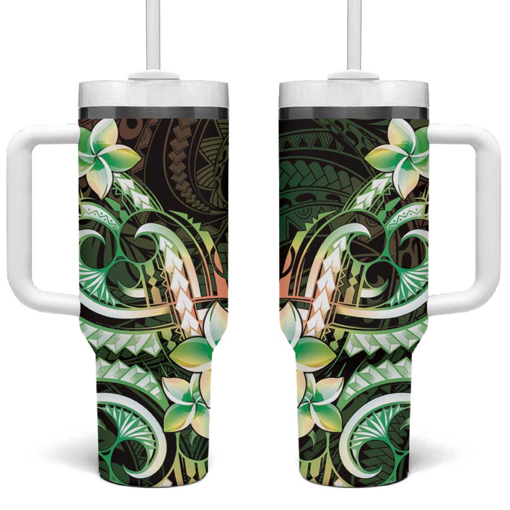 Polynesian Art Tattoo Custom Stanley Quencher 40oz Stainless Steel Tumbler With Handle