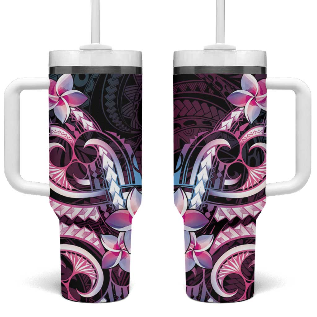Polynesian Art Tattoo Custom Stanley Quencher 40oz Stainless Steel Tumbler With Handle