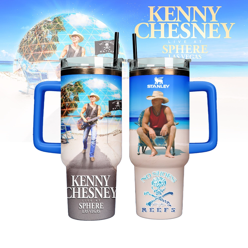 Kenny Chesney Music Custom Stanley Quencher 40oz Stainless Steel Tumbler With Handle