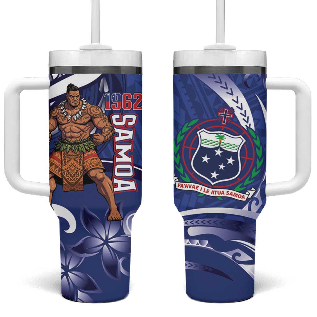 Samoa Independence Day Custom Stanley Quencher 40oz Stainless Steel Tumbler With Handle