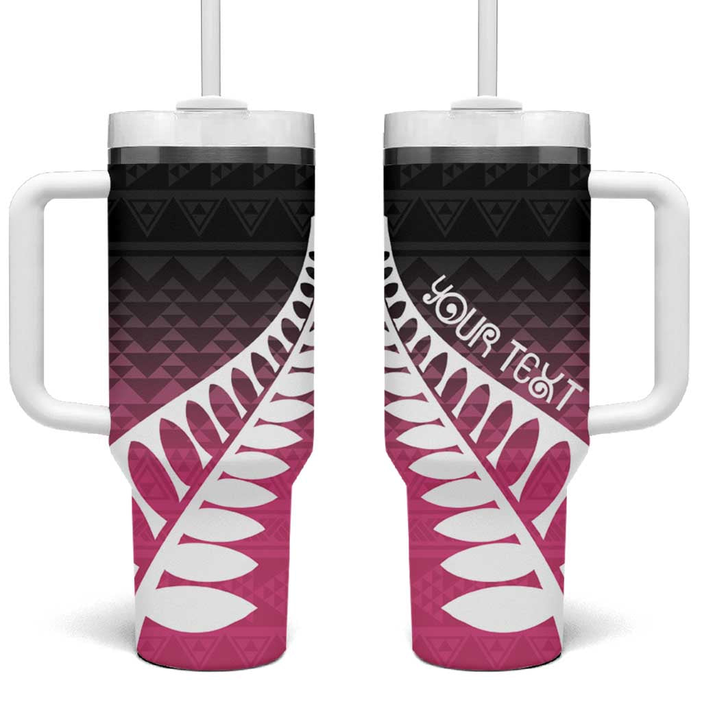 Silver Fern Spirit Taniko Tukutuku Custom Stanley Quencher 40oz Stainless Steel Tumbler With Handle