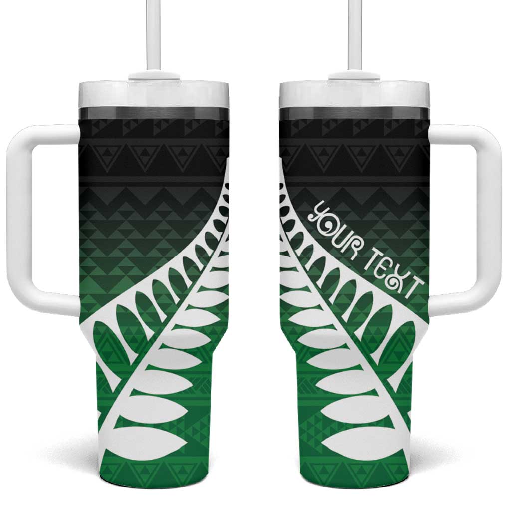 Silver Fern Spirit Taniko Tukutuku Custom Stanley Quencher 40oz Stainless Steel Tumbler With Handle