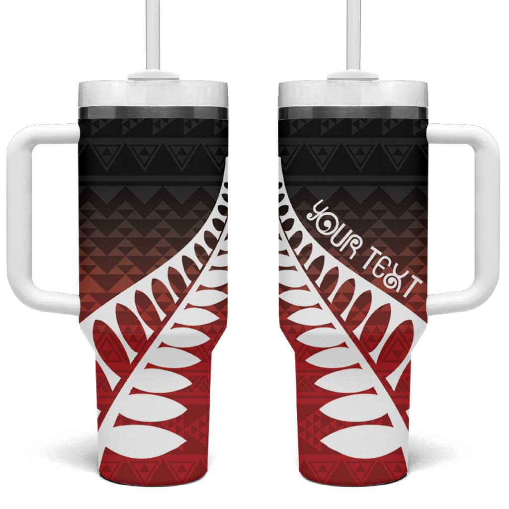 Silver Fern Spirit Taniko Tukutuku Custom Stanley Quencher 40oz Stainless Steel Tumbler With Handle