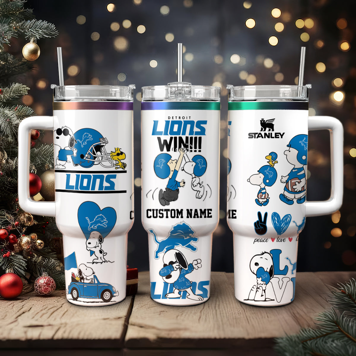 Snoopy PeanuTaylor Swift Football Cartoon Custom Stanley Quencher 40oz Stainless Steel Tumbler With Handle