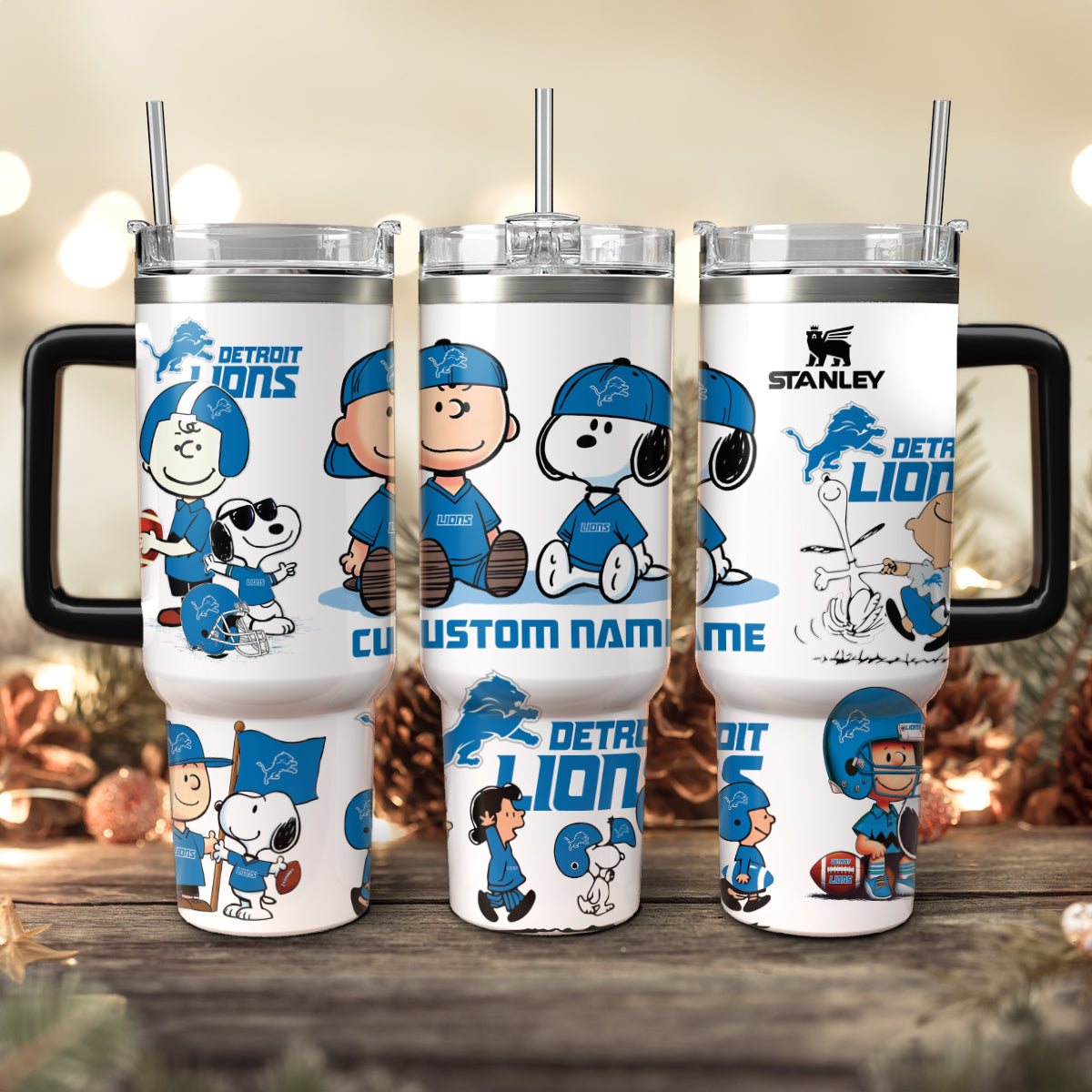 Snoopy PeanuTaylor Swift Football Cartoon Custom Stanley Quencher 40oz Stainless Steel Tumbler With Handle