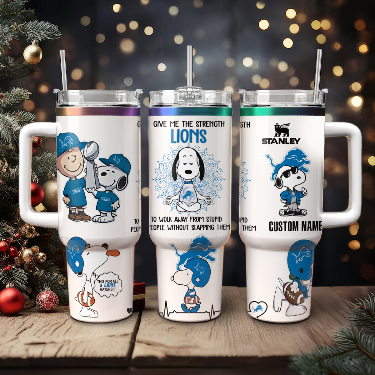 Snoopy PeanuTaylor Swift Football Cartoon Custom Stanley Quencher 40oz Stainless Steel Tumbler With Handle