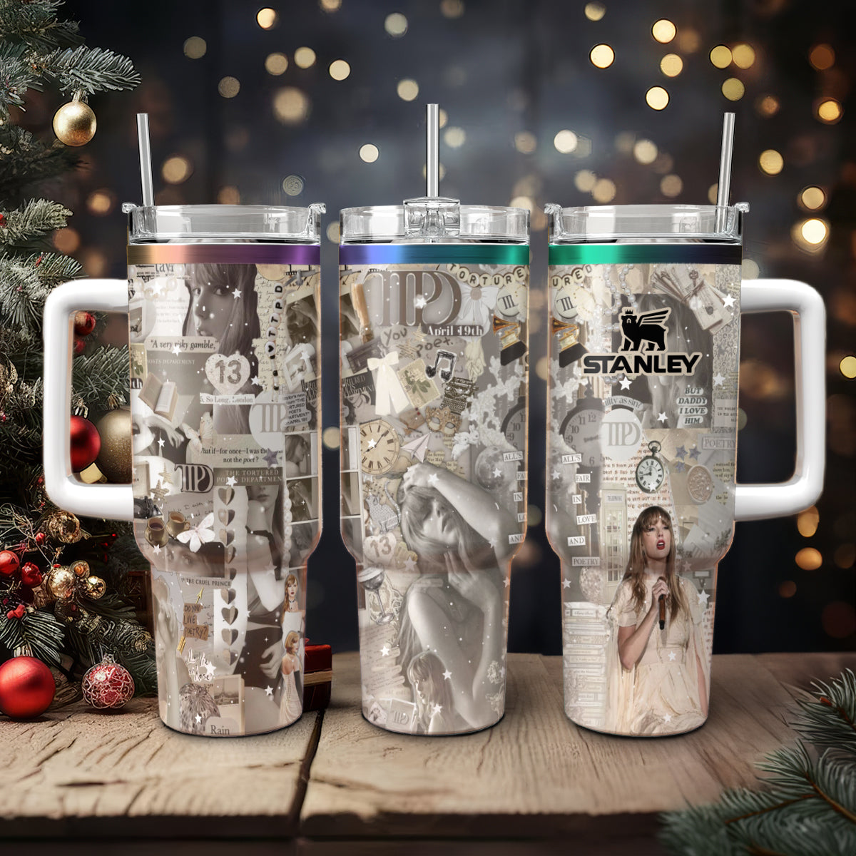 Taylor Swift Music Custom Stanley Quencher 40oz Stainless Steel Tumbler With Handle