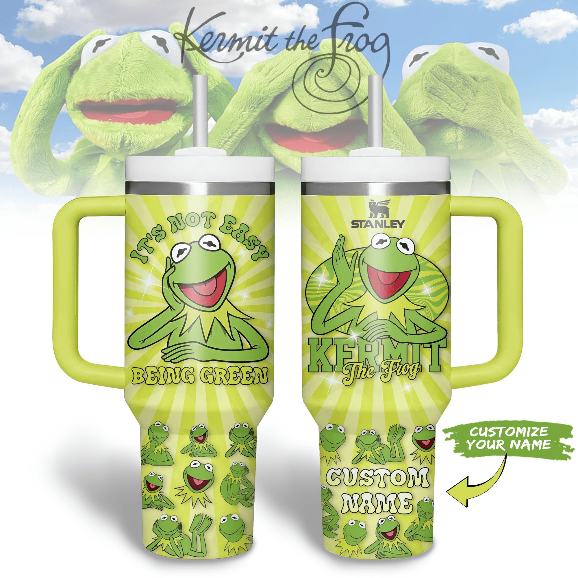 The Muppets TV Series Custom Stanley Quencher 40oz Stainless Steel Tumbler With Handle