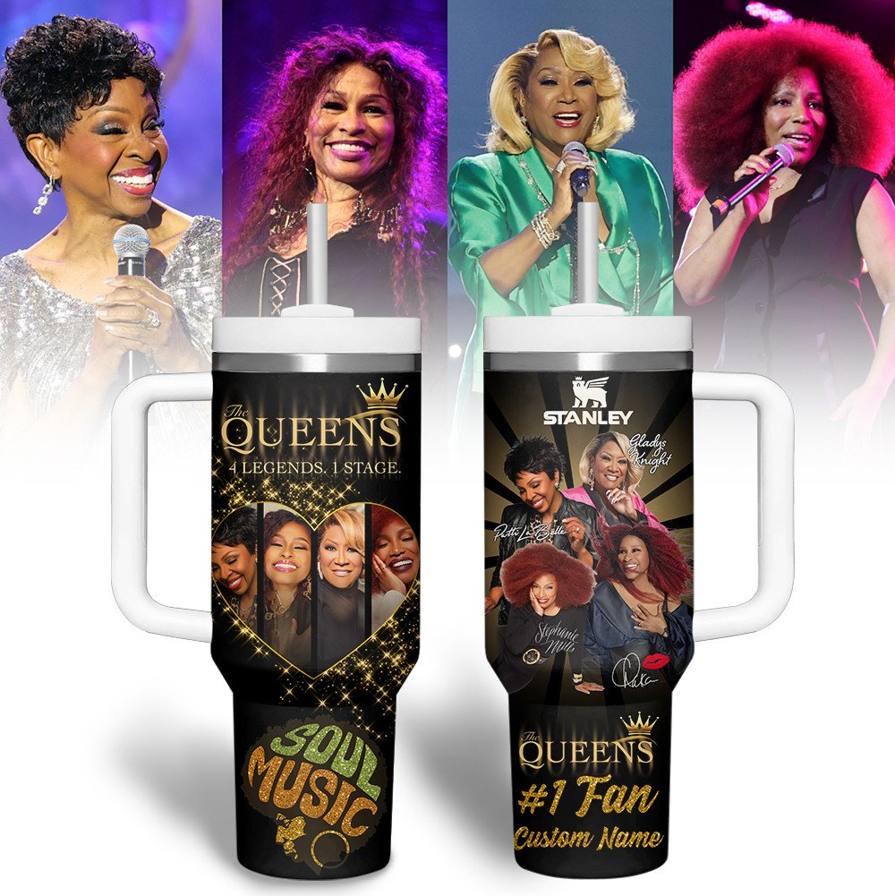 The Queens: 4 Legends Music Custom Stanley Quencher 40oz Stainless Steel Tumbler With Handle