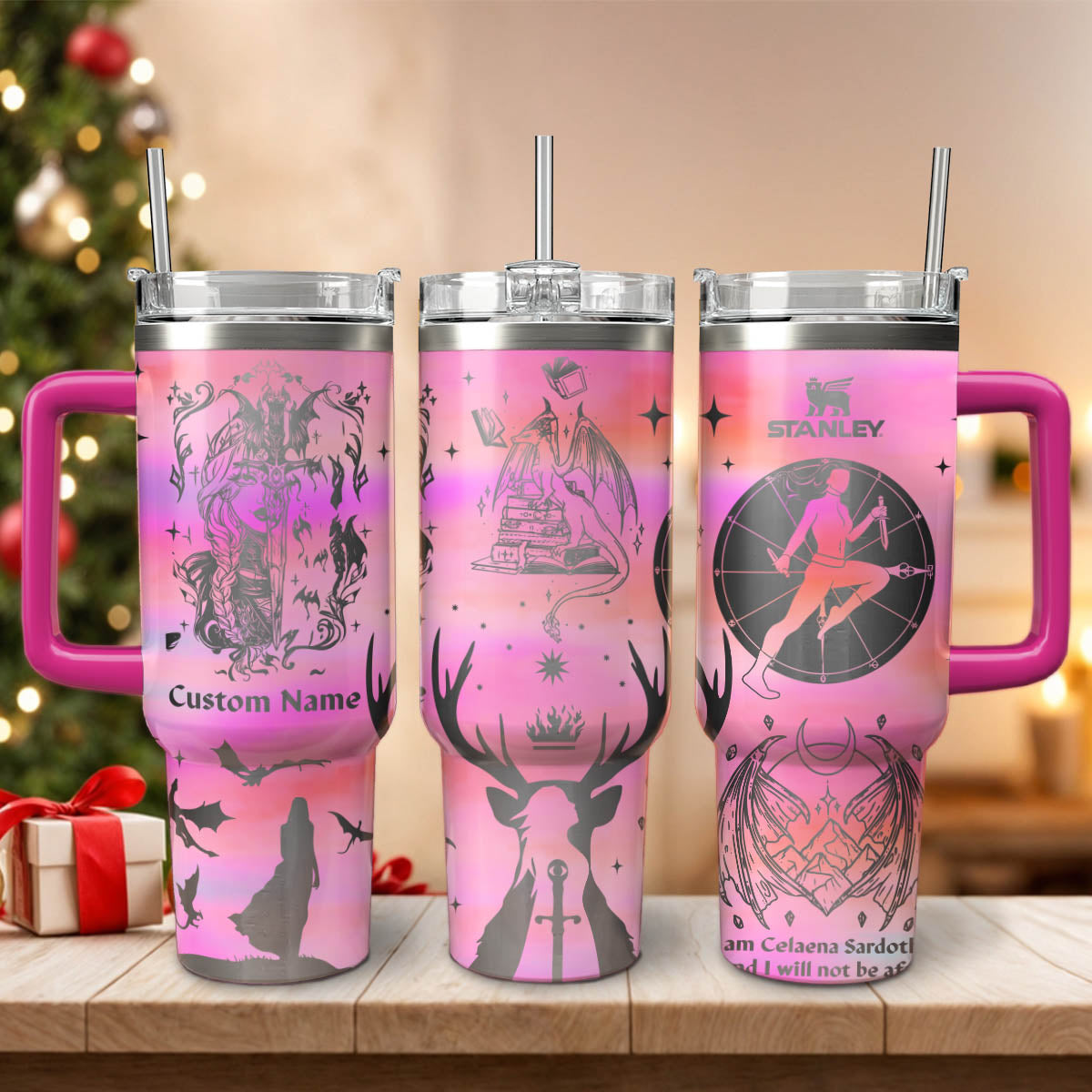 Throne Of Glass Book Custom Stanley Quencher 40oz Stainless Steel Tumbler With Handle