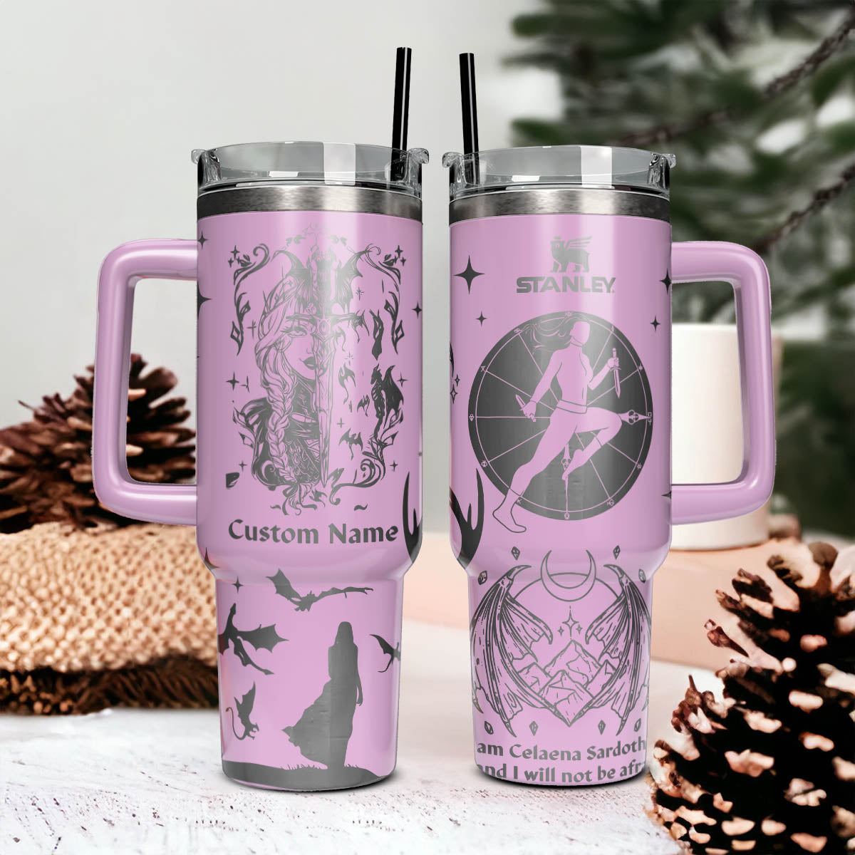 Throne Of Glass Book Custom Stanley Quencher 40oz Stainless Steel Tumbler With Handle