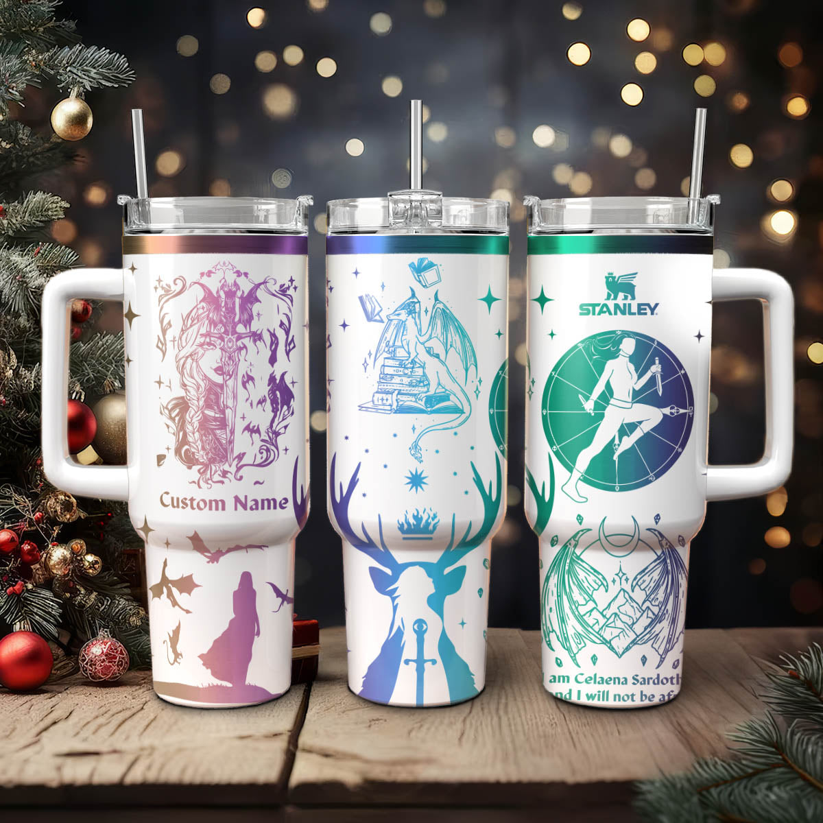 Throne Of Glass Book Custom Stanley Quencher 40oz Stainless Steel Tumbler With Handle