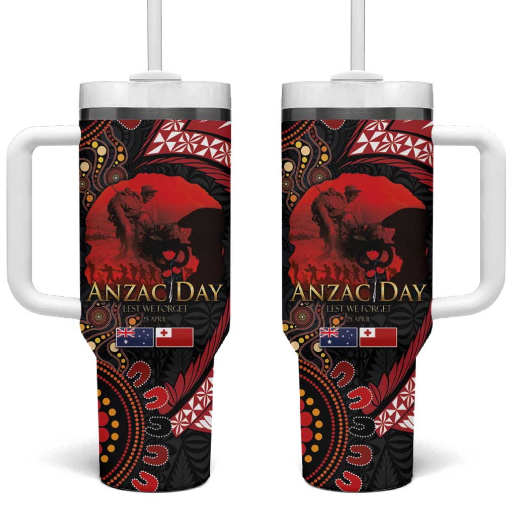 Tonga and Australia ANZAC Day Custom Stanley Quencher 40oz Stainless Steel Tumbler With Handle