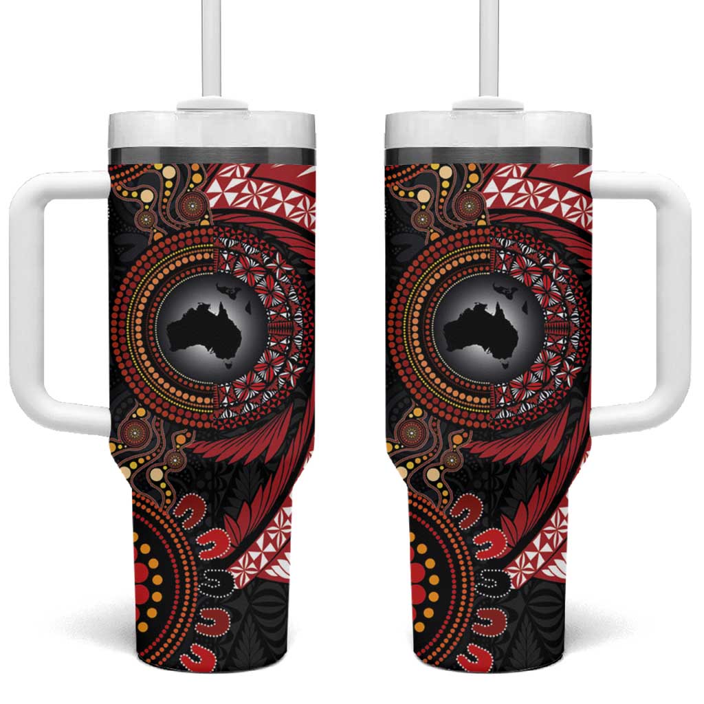 Tonga and Australia Together Custom Stanley Quencher 40oz Stainless Steel Tumbler With Handle