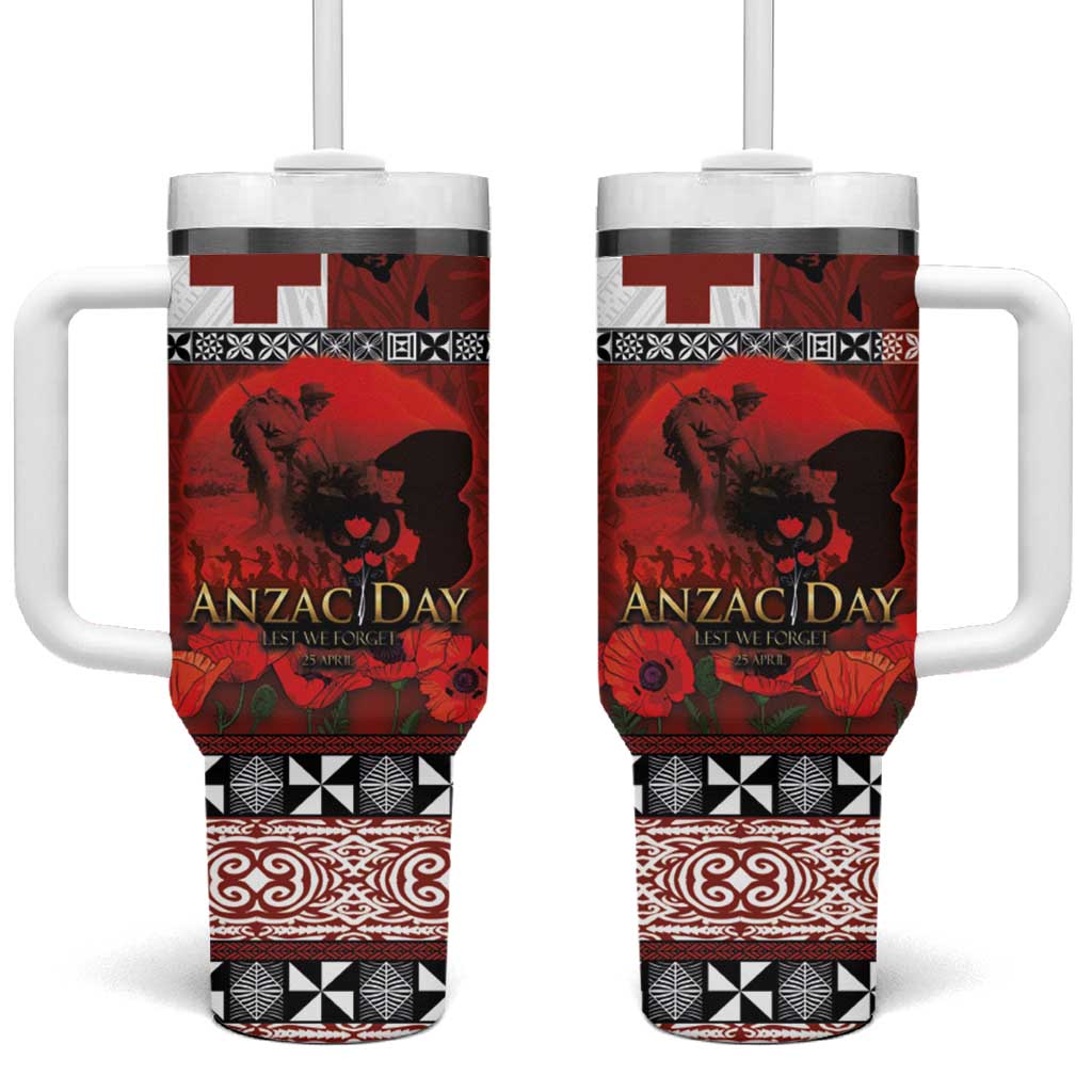 Tonga ANZAC Day Custom Stanley Quencher 40oz Stainless Steel Tumbler With Handle