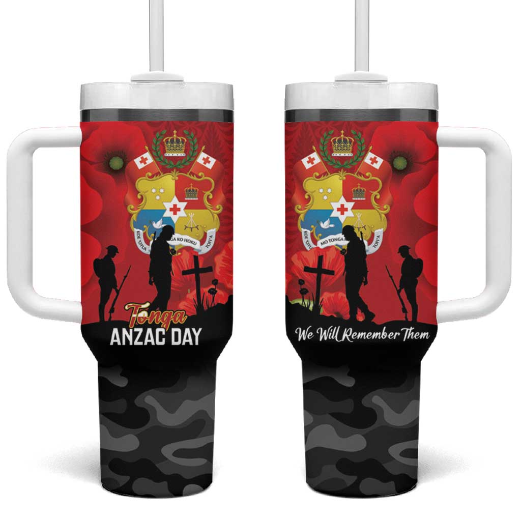 Tonga ANZAC Day Custom Stanley Quencher 40oz Stainless Steel Tumbler With Handle