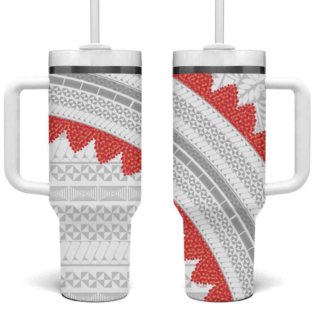 Tonga White Sunday Custom Stanley Quencher 40oz Stainless Steel Tumbler With Handle