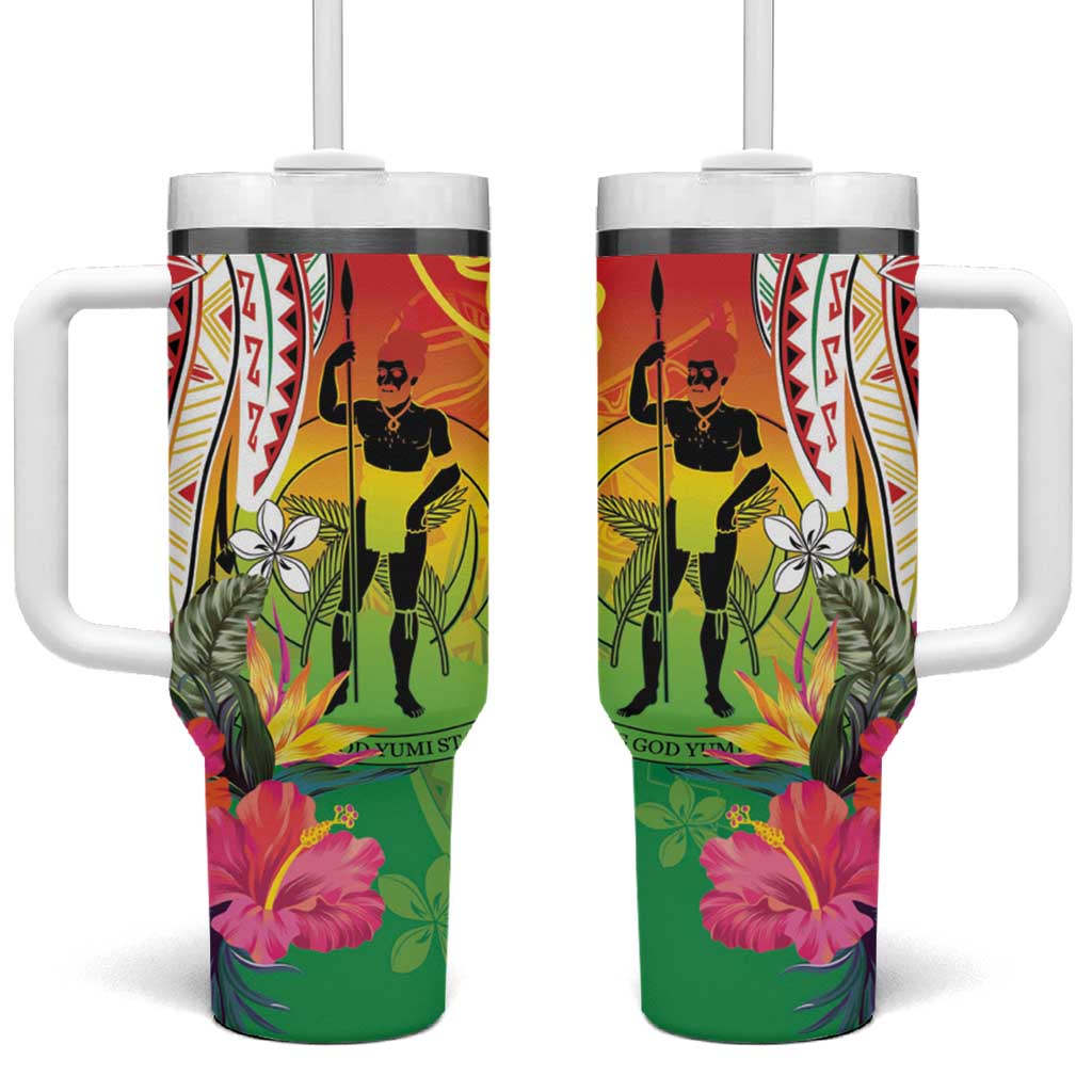 Vanuatu 45th Anniversary Custom Stanley Quencher 40oz Stainless Steel Tumbler With Handle
