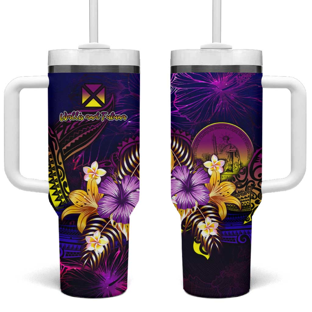 Wallis and Futuna Custom Stanley Quencher 40oz Stainless Steel Tumbler With Handle
