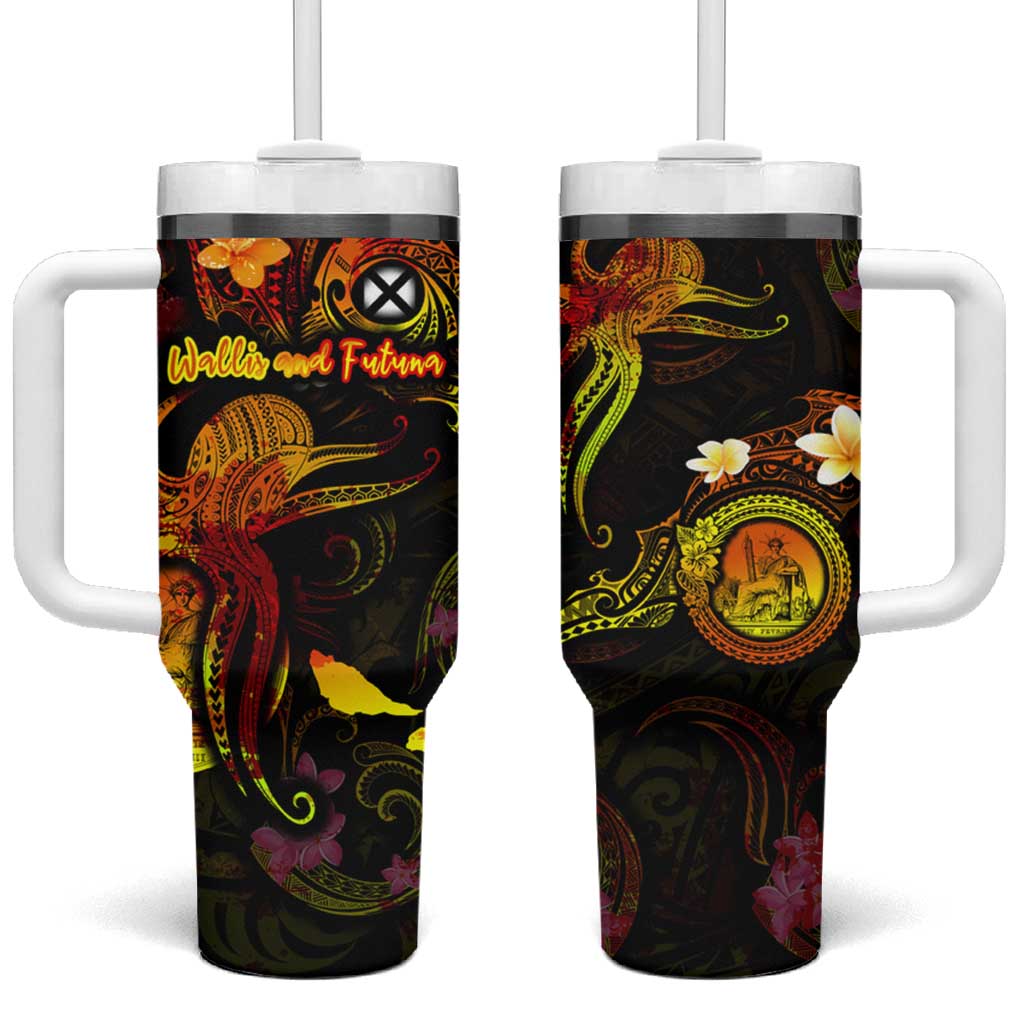 Wallis and Futuna Custom Stanley Quencher 40oz Stainless Steel Tumbler With Handle
