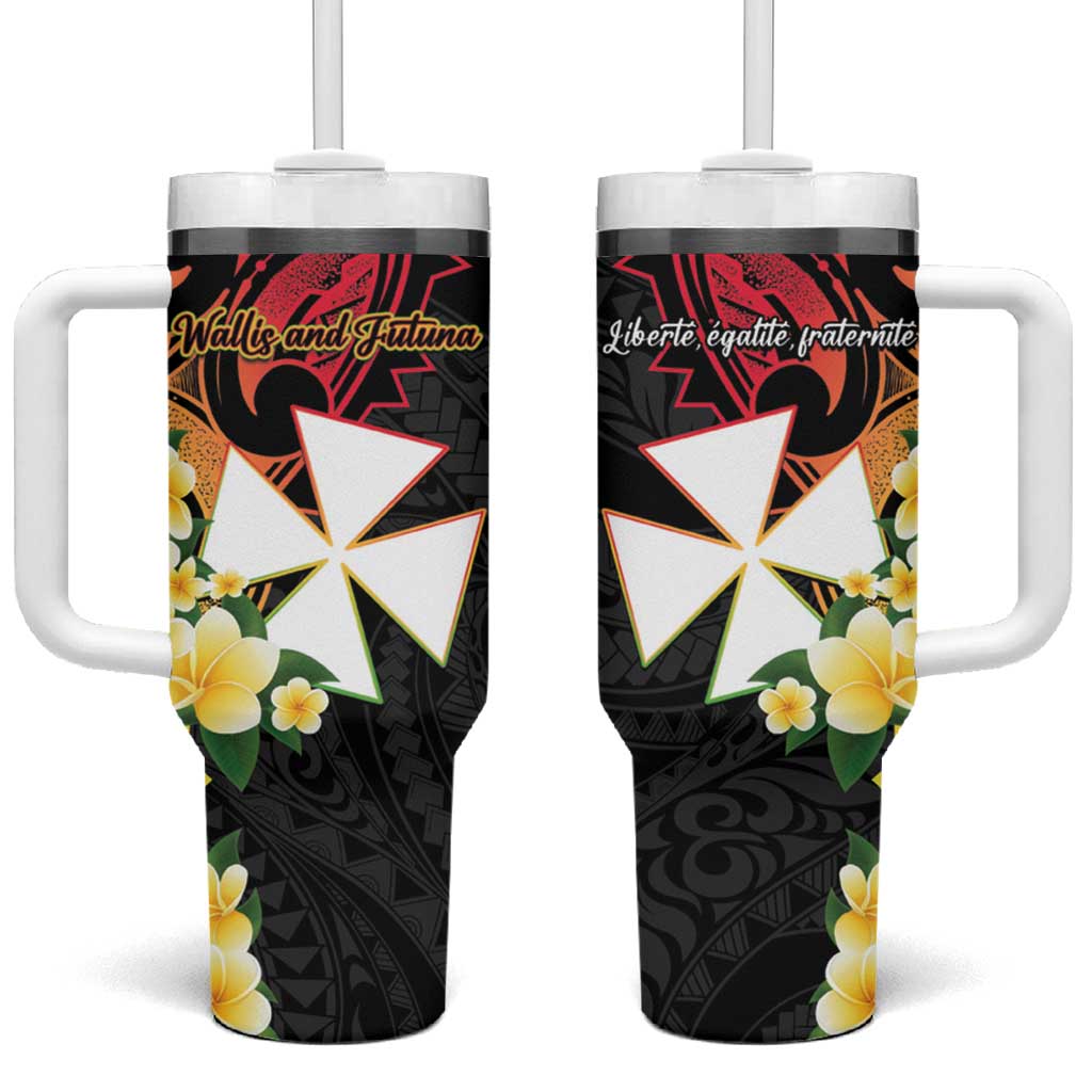 Wallis and Futuna Victory Day Custom Stanley Quencher 40oz Stainless Steel Tumbler With Handle