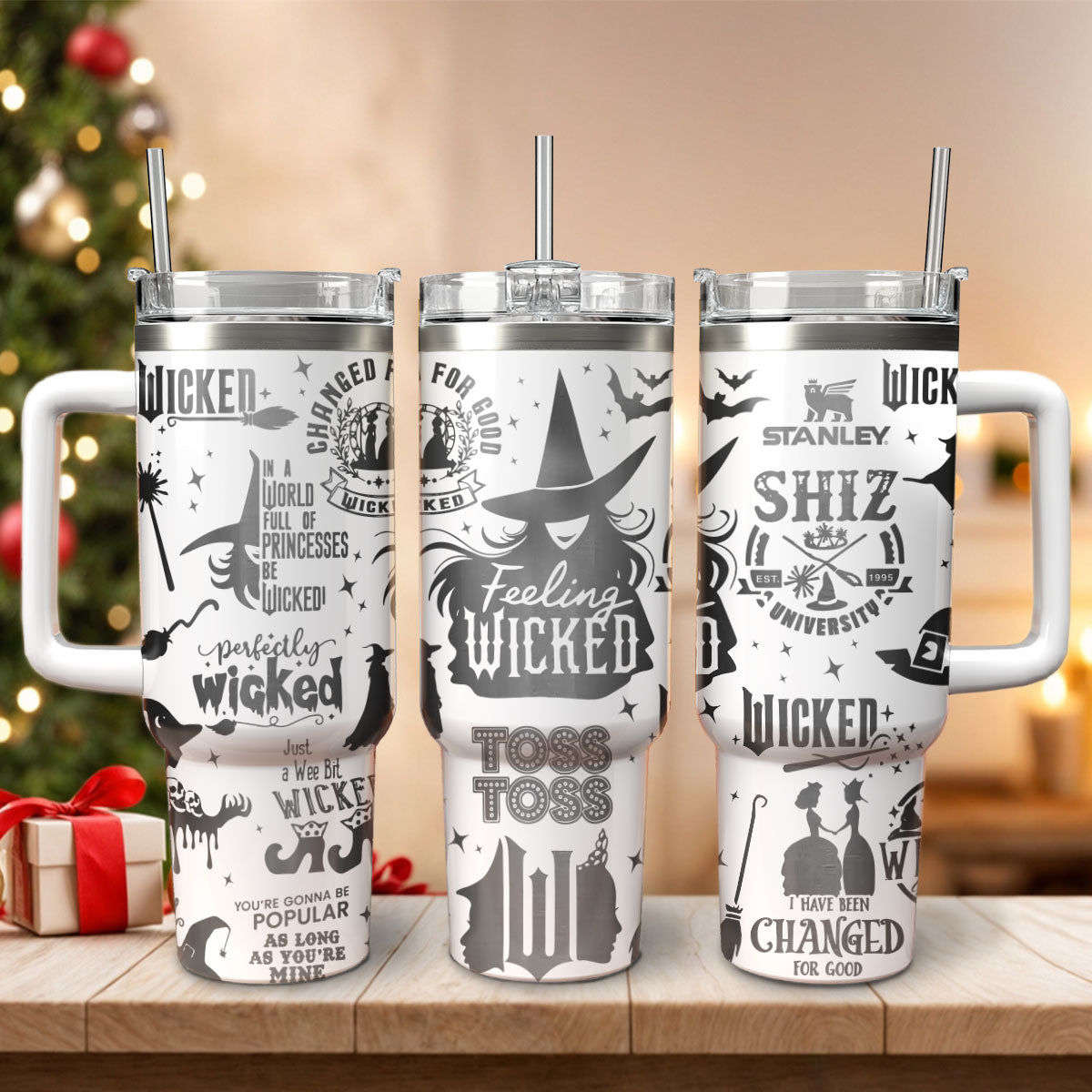 Wicked Movies Custom Stanley Quencher 40oz Stainless Steel Tumbler With Handle
