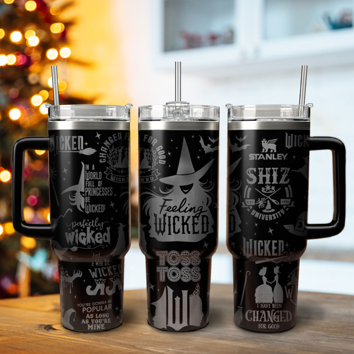 Wicked Movies Custom Stanley Quencher 40oz Stainless Steel Tumbler With Handle