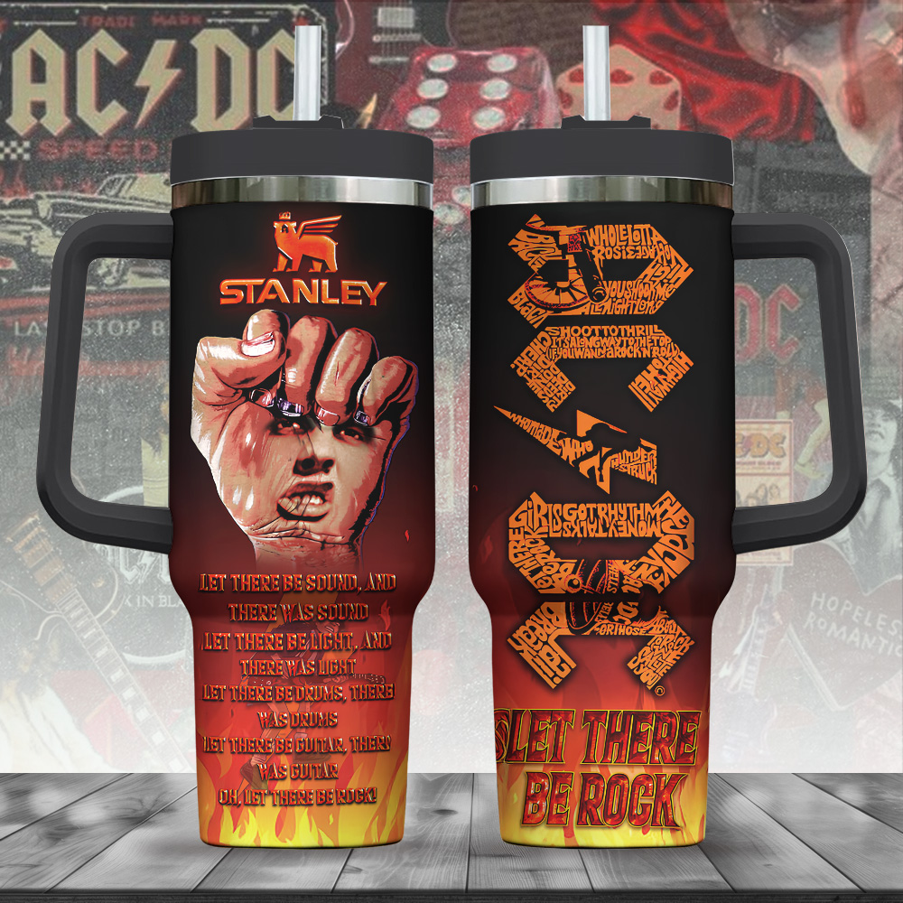 AC/DC Music Custom Stanley Cup 40 oz 30 oz Tumbler With Handle