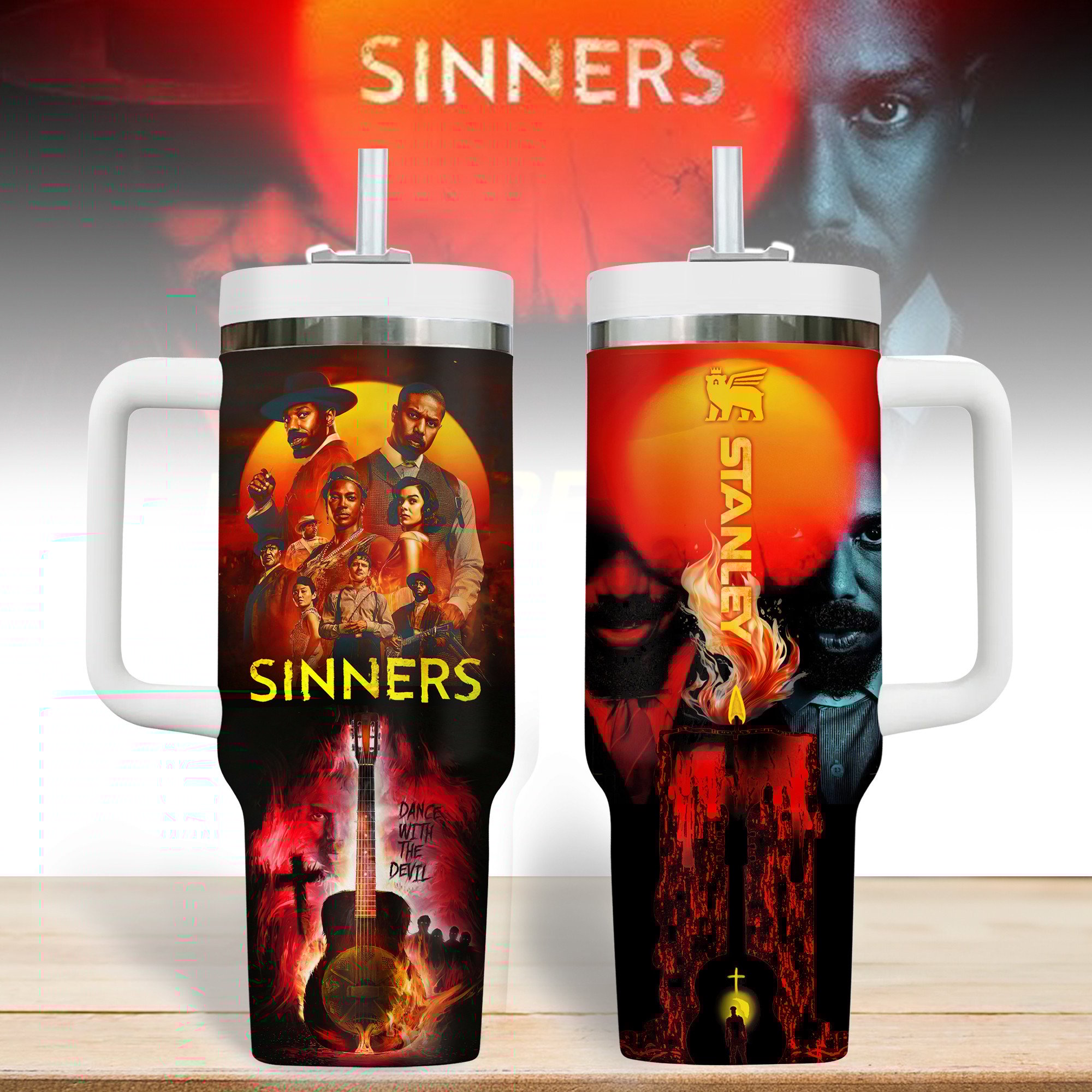 Black Sabbath Music Custom Stanley Quencher 40oz Stainless Steel Tumbler With Handle