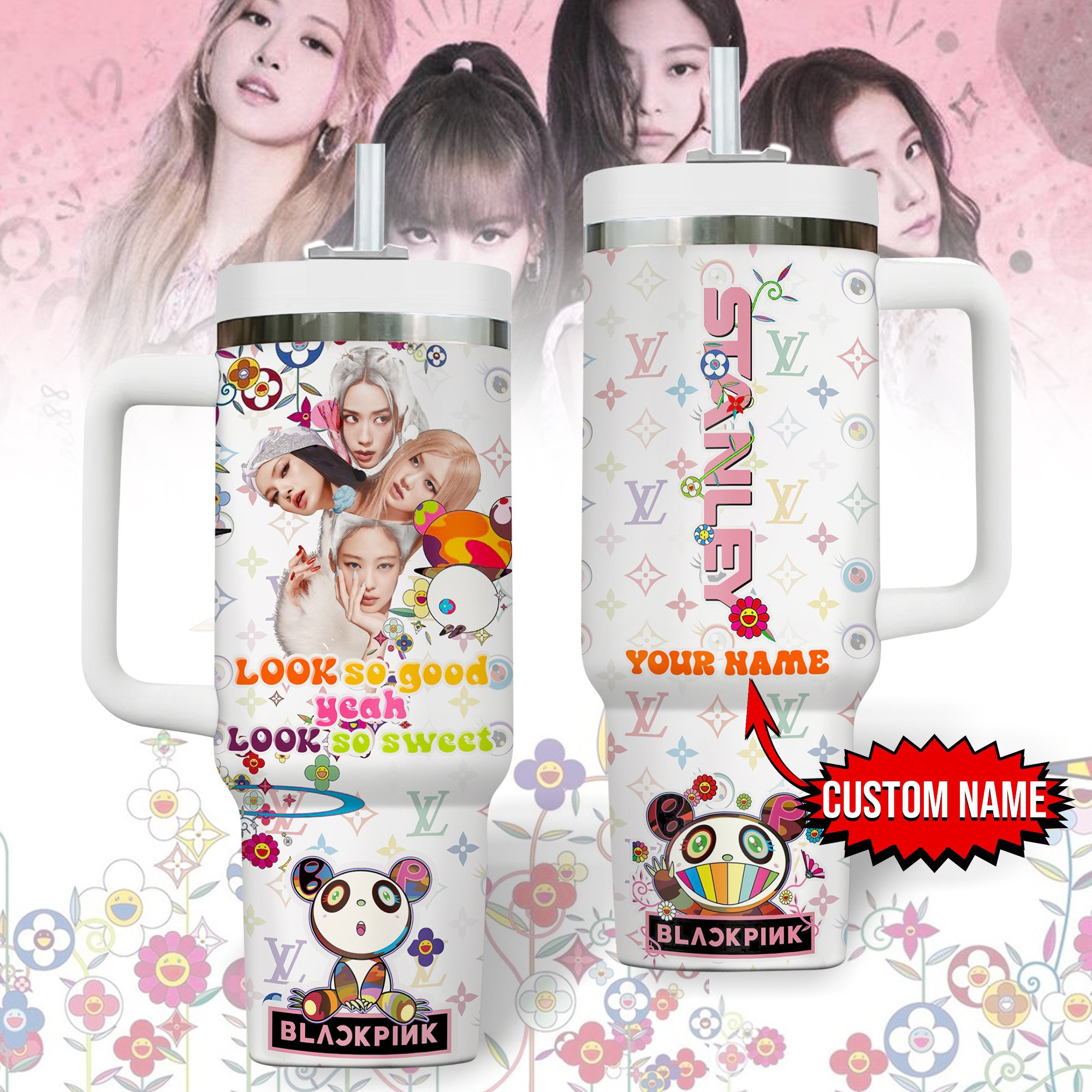 Blink-182 Music Custom Stanley Quencher 40oz Stainless Steel Tumbler With Handle