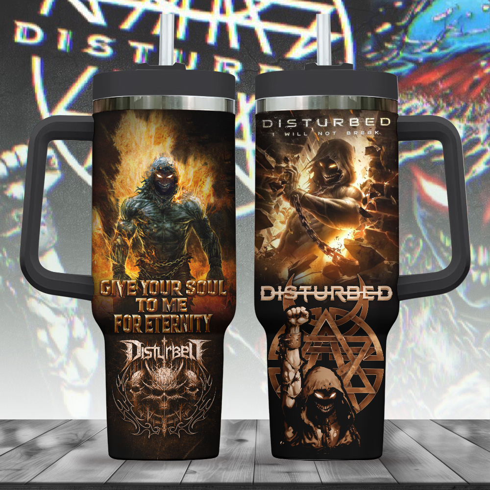 Disturbed Music Custom Stanley Cup 40 oz 30 oz Tumbler With Handle