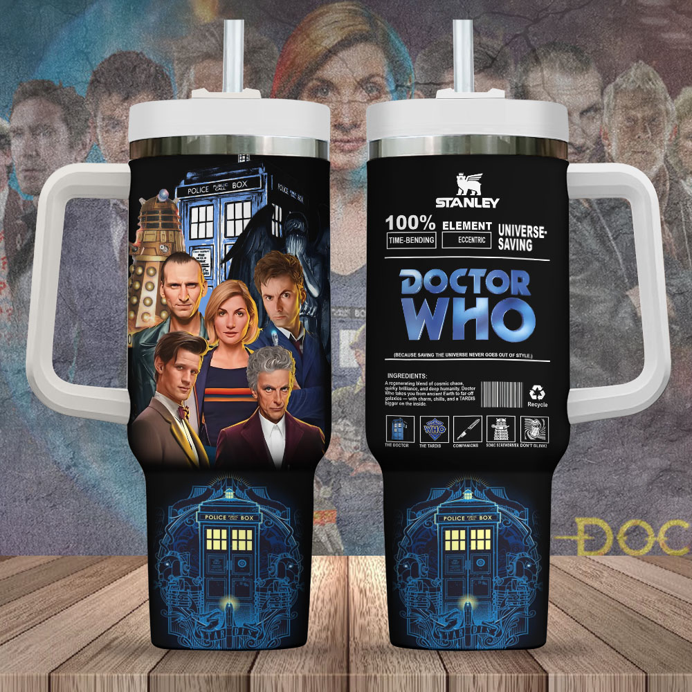 Doctor Who TV Series Custom Stanley Cup 40 oz 30 oz Tumbler With Handle