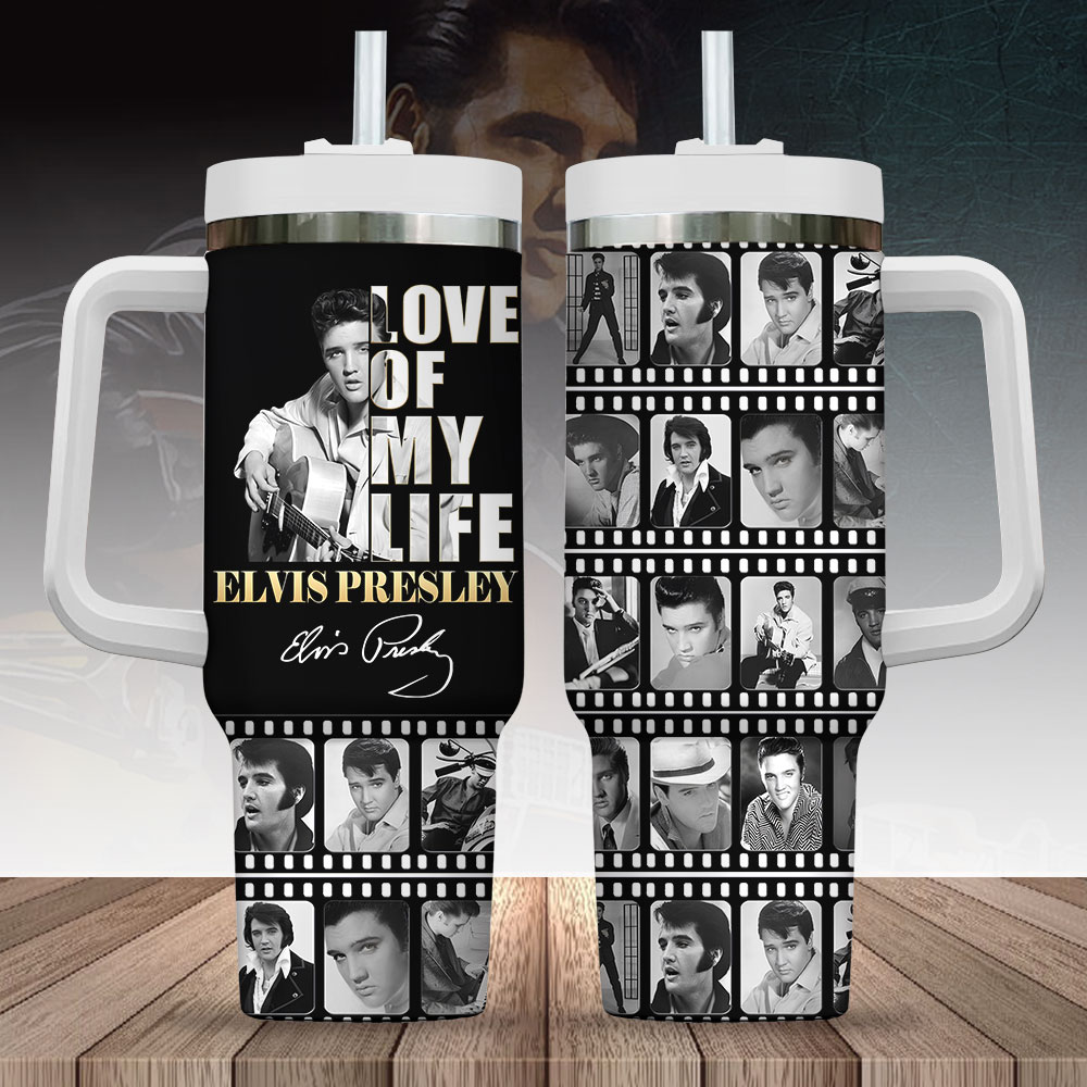 Elvis Presley Music Custom Stanley Cup 40 oz 30 oz Tumbler With Handle
