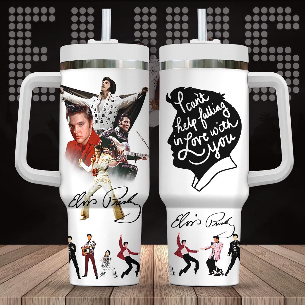 Elvis Presley Music Custom Stanley Cup 40 oz 30 oz Tumbler With Handle