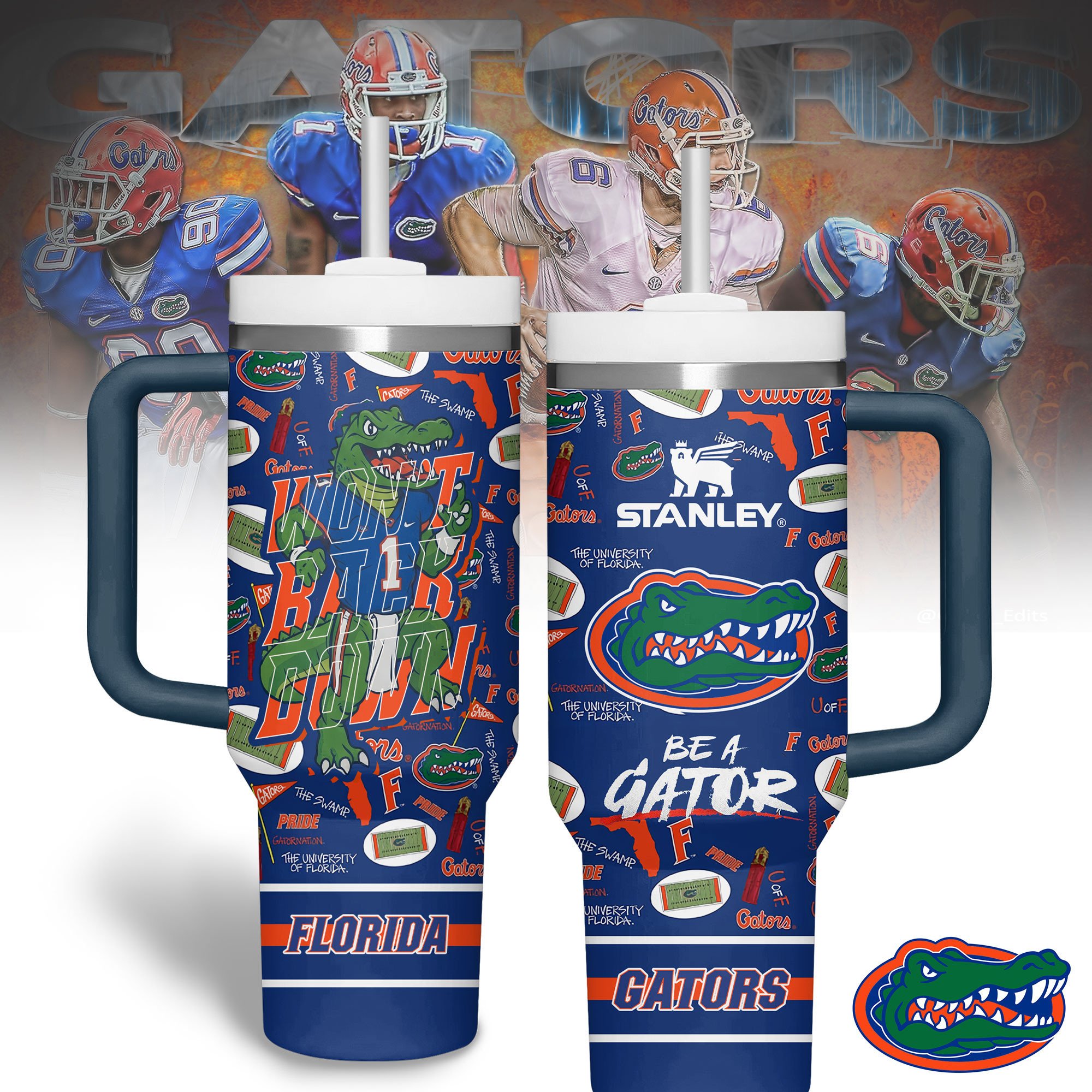Florida Gators NCAA Custom Stanley Cup 40 oz 30 oz Tumbler With Handle