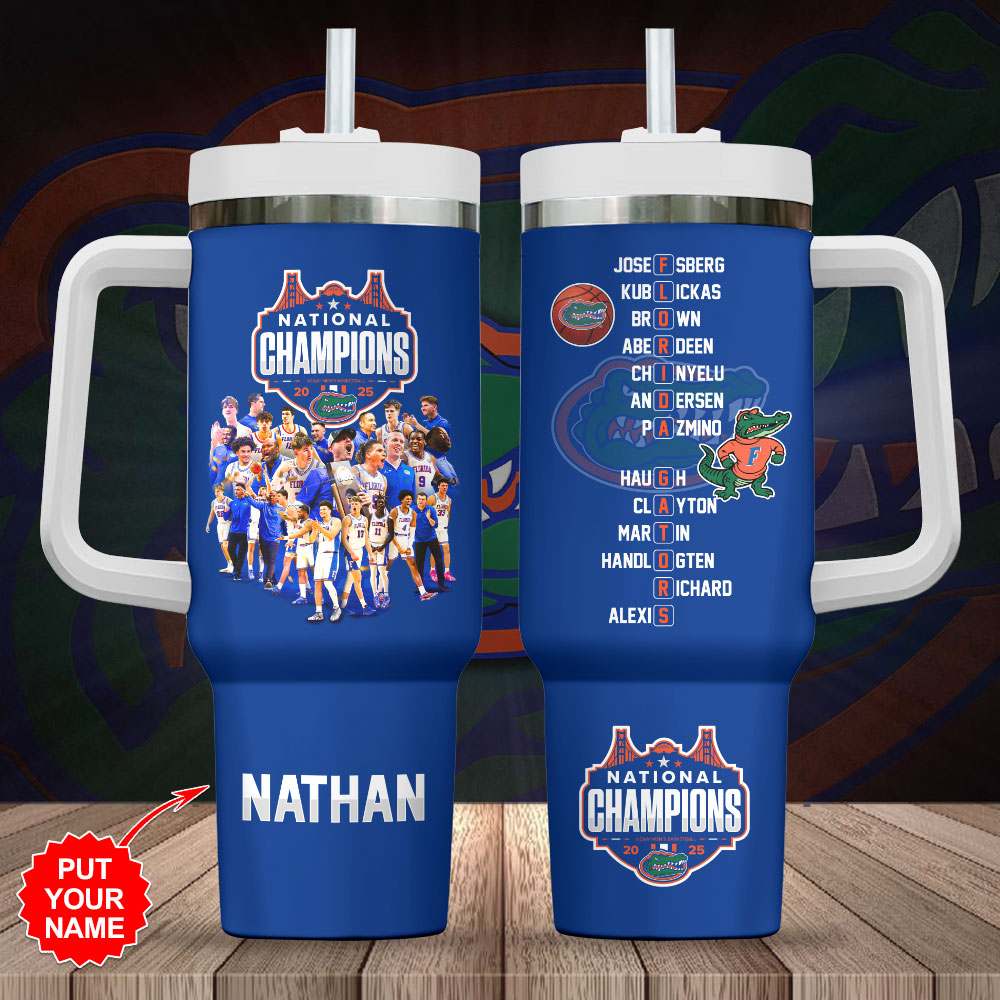 Florida Gators NCAA Men's Basketball Sports Custom Stanley Cup 40 oz 30 oz Tumbler With Handle