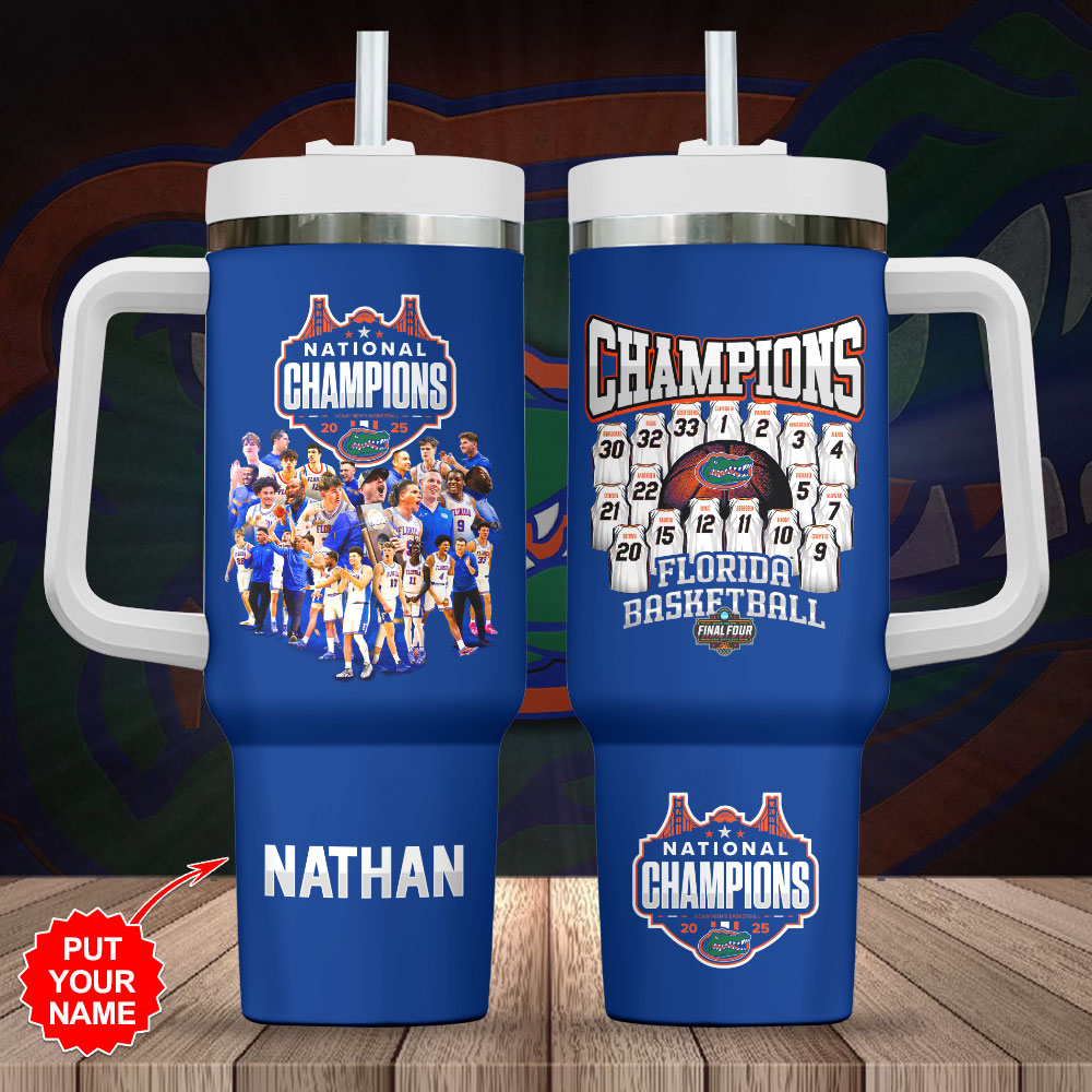 Florida Gators NCAA Men's Basketball Sports Custom Stanley Cup 40 oz 30 oz Tumbler With Handle
