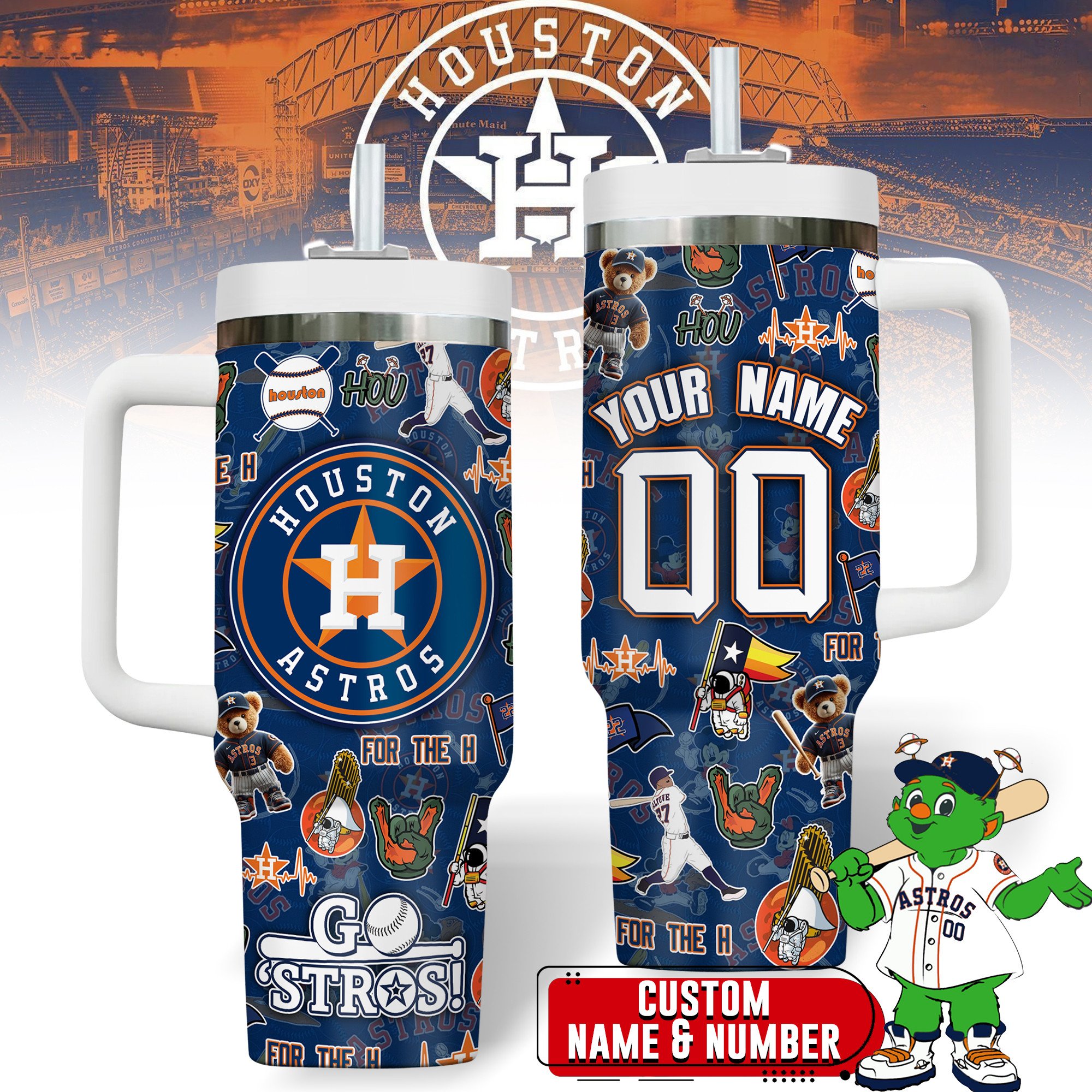 Houston Astros MLB Custom Stanley Cup 40 oz 30 oz Tumbler With Handle