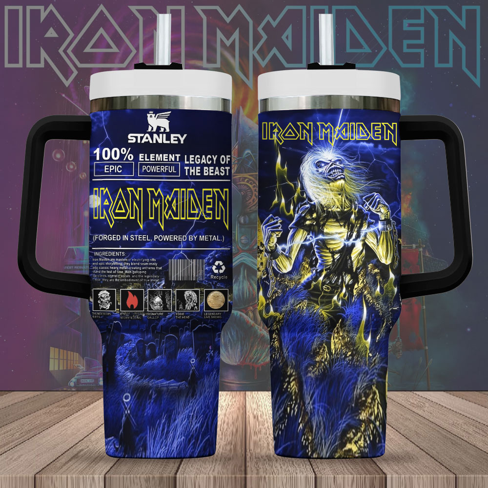 Iron Maiden Music Custom Stanley Cup 40 oz 30 oz Tumbler With Handle