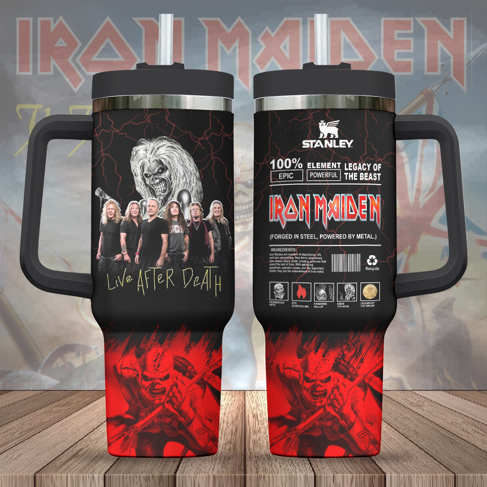 Iron Maiden Music Custom Stanley Cup 40 oz 30 oz Tumbler With Handle
