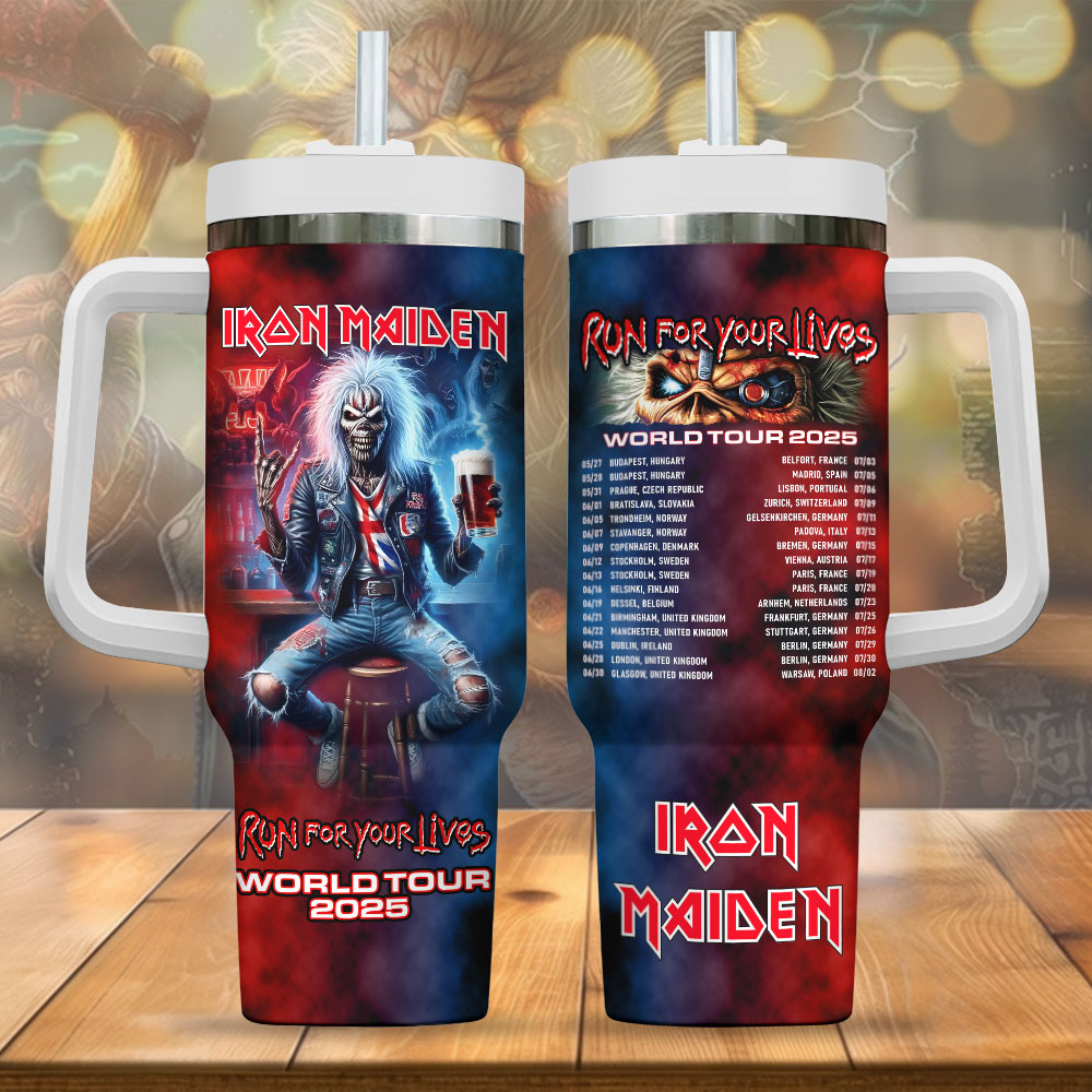 Iron Maiden Music Custom Stanley Cup 40 oz 30 oz Tumbler With Handle