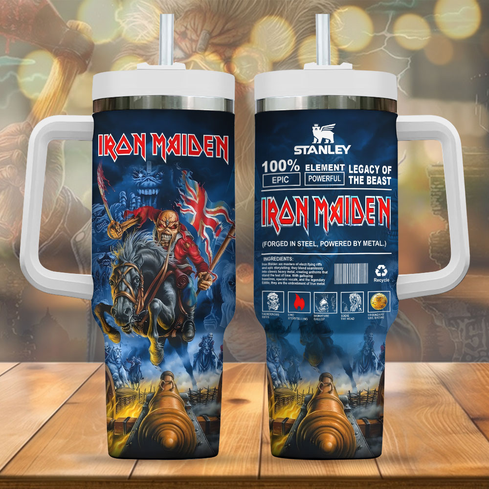 Iron Maiden Music Custom Stanley Cup 40 oz 30 oz Tumbler With Handle