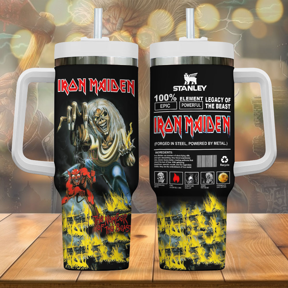 Iron Maiden Music Custom Stanley Cup 40 oz 30 oz Tumbler With Handle