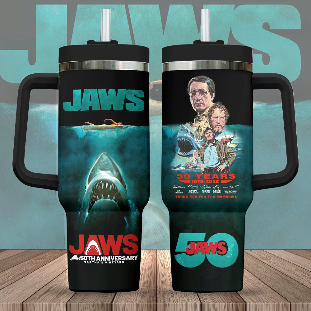 Jaws Movies Custom Stanley Cup 40 oz 30 oz Tumbler With Handle