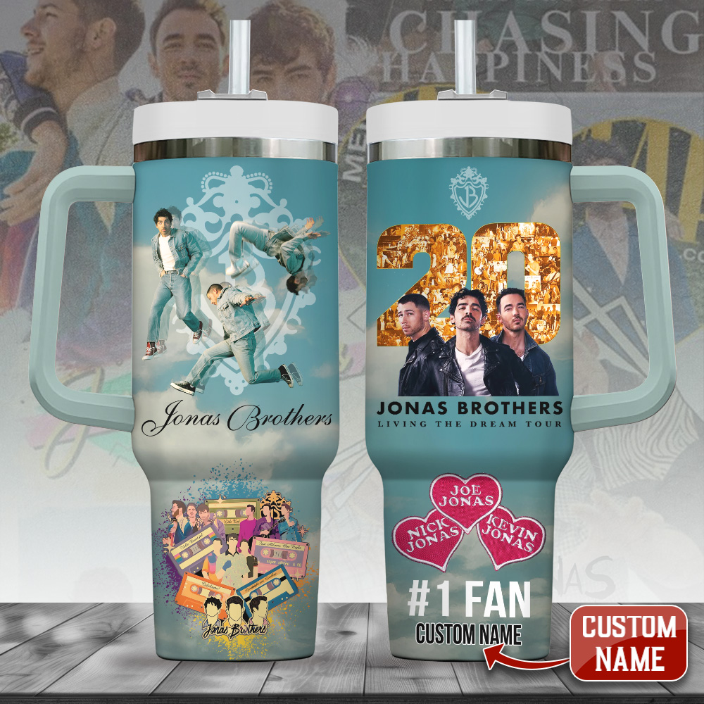 Jonas Brothers Music Custom Stanley Cup 40 oz 30 oz Tumbler With Handle